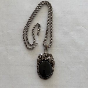 Elegant Black Pendant Necklace